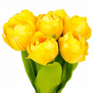 Tulipany sztuczne 7 sztuk 39 cm Żółte