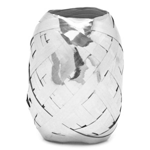 Wstążka jajko metalizowana 5mm x 10m Srebrna