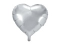 Balon foliowy 18'' Serce Srebrne