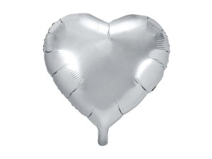Balon foliowy 18'' Serce Srebrne