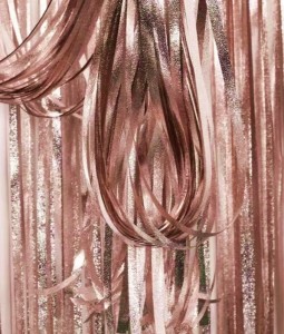 Kurtyna Party Chrome Rose Gold 100x200 cm 