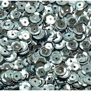 Cekiny 6mm koła 15g metalizowane Srebrne CL11