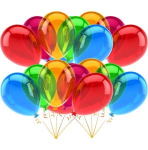 Balony 30 cm Crystal transparentne mix kolorów 20szt