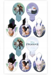 Topper waflowy Frozen 2 dekoracja na tort Kraina Lodu 20 sztuk