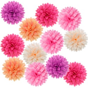 Kwiat waflowy Stokrotka kwiatek mix kolorów dekoracja na tort 12 sztuk