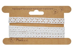 Koronka bawełniana biała 4,5m KRB31