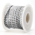 Taśma cekinowa 6 mm x 9 m Srebrny D8