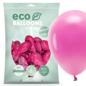 Balony ECO pastelowe 100 szt Fuksja