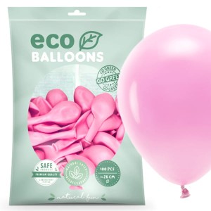 Balony ECO pastelowe 100 szt Różowy