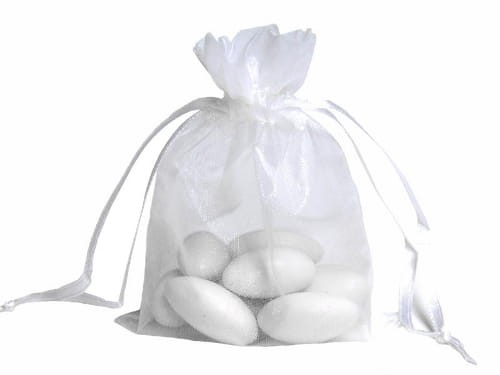Woreczki z organzy Białe 10x15cm - 10 sztuk