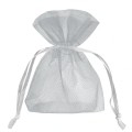 Woreczki z organzy srebrne 7x9cm - 10 sztuk