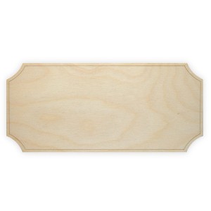 Plakietka prostokątna ze sklejki mała 23x8 cm