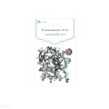 Dzwoneczki metalowe mix srebrne 30 szt. DPME-001