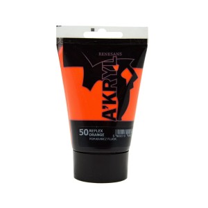 Farba Akrylowa A'KRYL 100 ml 50 Pomarańczowy Fluorescencyjny