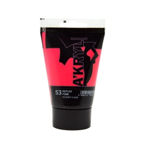 Farba Akrylowa A'KRYL 100 ml 53 Róż Fluorescencyjny