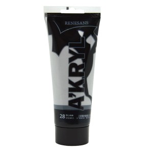 Farba Akrylowa A'KRYL 200 ml 28 Srebro