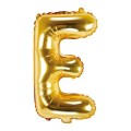 Balon foliowy Złoty 35 cm litera E