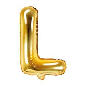 Balon foliowy Złoty 35 cm litera L
