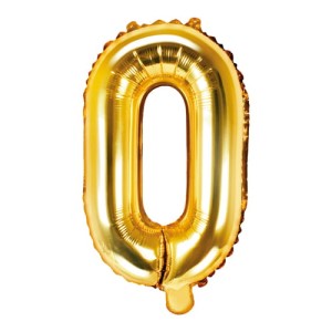 Balon foliowy Złoty 35 cm litera O
