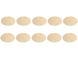 Elipsa plakietki ze sklejki owal 5,5x3,5cm 10 szt