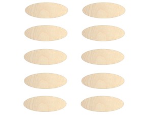 Elipsa plakietki ze sklejki owal 5x13,5cm 10 szt