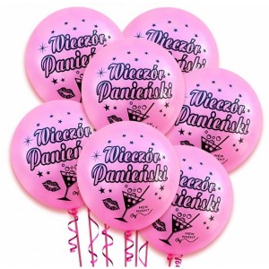 Balony 30 cm Wieczór Panieński różowy 5 szt BAL16