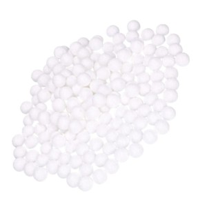Kulki styropianowe 1-2 cm Białe z brokatem 