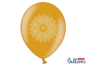Balon 30 cm IHS Metaliczny Złoty- 1 szt