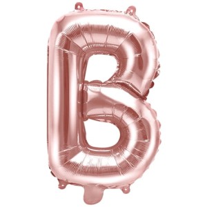 Balon foliowy Różowe Złoto 35 cm Litera B