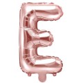 Balon foliowy Różowe Złoto 35 cm Litera E