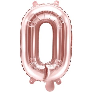 Balon foliowy Różowe Złoto 35 cm Litera O