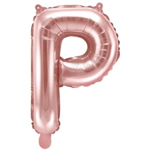 Balon foliowy Różowe Złoto 35 cm Litera P