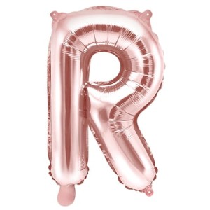 Balon foliowy Różowe Złoto 35 cm Litera R