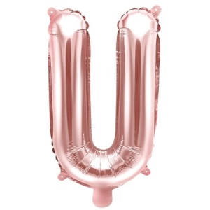 Balon foliowy Różowe Złoto 35 cm Litera U