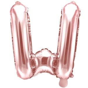 Balon foliowy Różowe Złoto 35 cm Litera W