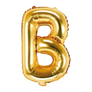 Balon foliowy Złoty 35 cm Litera B