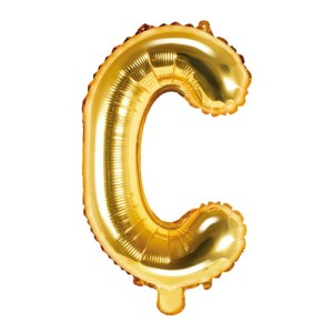 Balon foliowy Złoty 35 cm Litera C