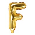 Balon foliowy Złoty 35 cm Litera F