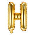 Balon foliowy Złoty 35 cm Litera H