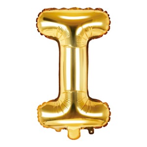 Balon foliowy Złoty 35 cm Litera I