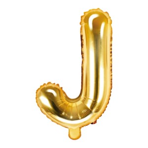 Balon foliowy Złoty 35 cm Litera J