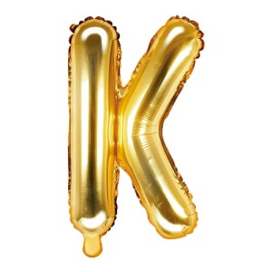 Balon foliowy Złoty 35 cm Litera K