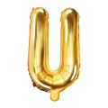 Balon foliowy Złoty 35 cm litera U