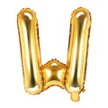 Balon foliowy Złoty 35 cm litera W