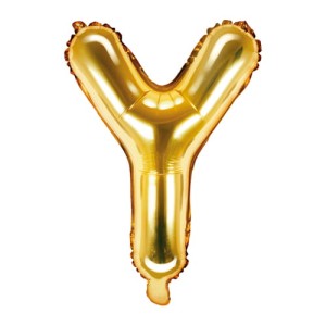 Balon foliowy Złoty 35 cm litera Y
