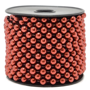 Korale na szpuli 8mm 10m Bordowe 06
