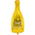 Balon foliowy Butelka Złota Happy NewYear 32x82 cm