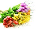 Tulipany sztuczne 6 sztuk 52 cm Żółte
