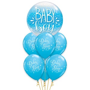 Zestaw balonów Baby Boy niebieskie 7 szt