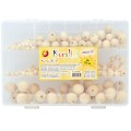 Koraliki drewniane w organizerze MIX 234 szt